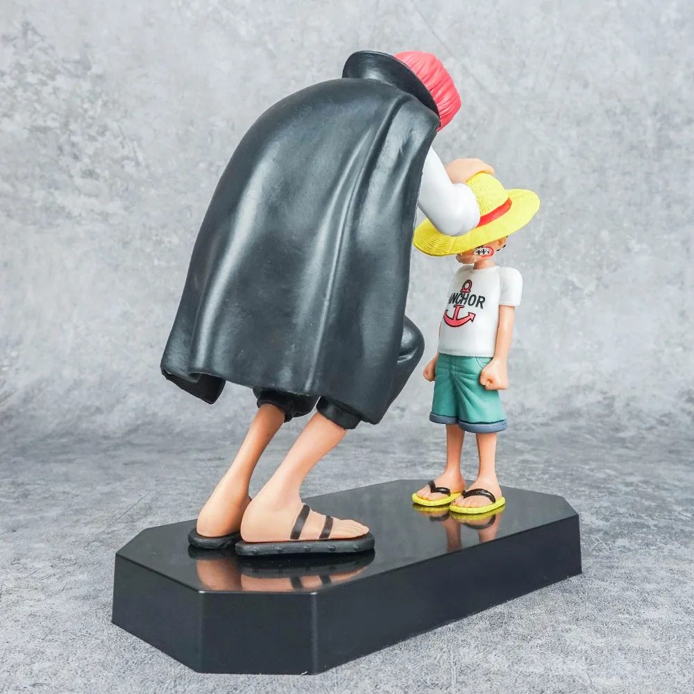 18cm One Piece Anime Figure Shanks Straw Hat Luffy Action Figure Collectible Fashion Handmade Model Decor Ornament Kids Gift