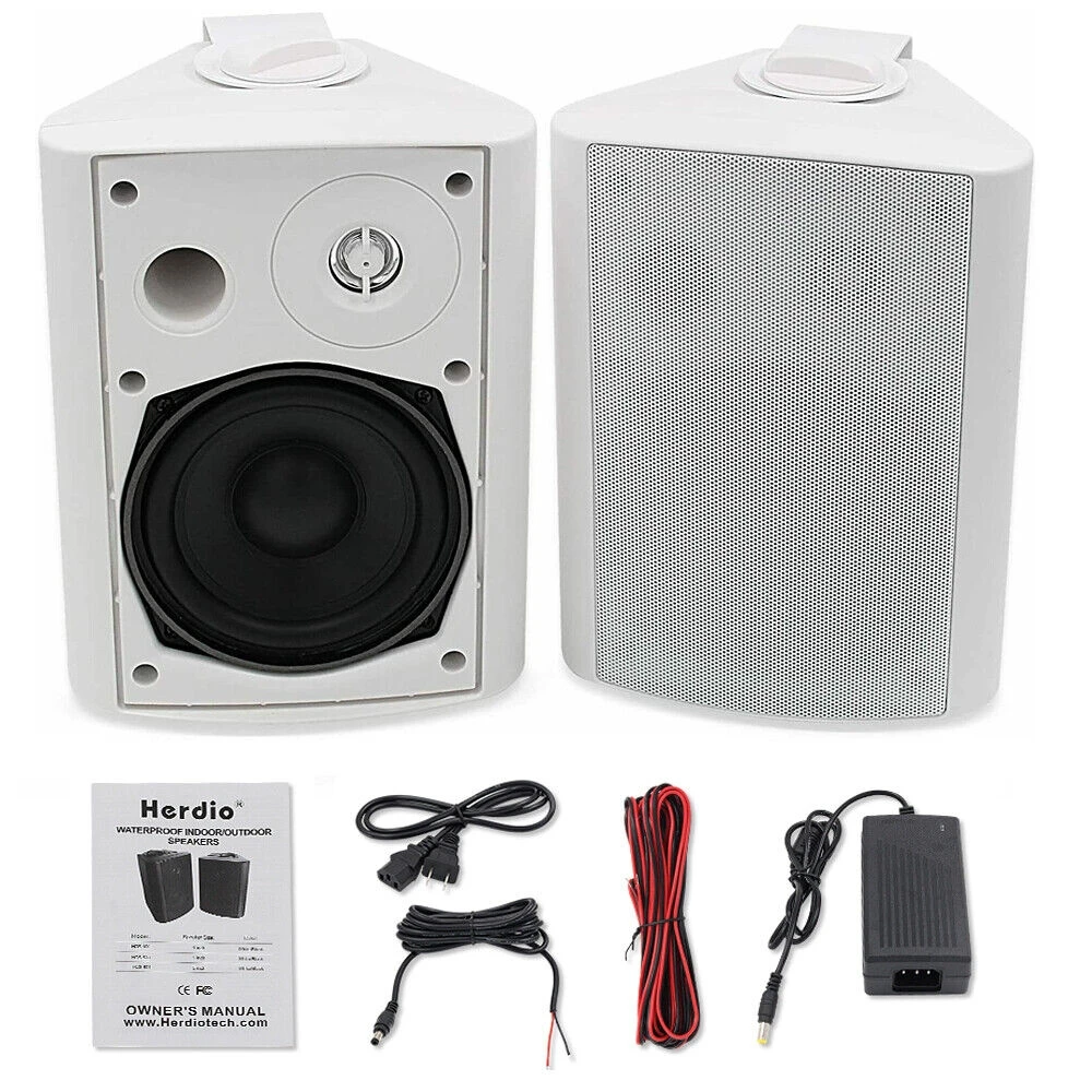 Herdio 5,25 Zoll Outdoor Bluetooth-Lautsprecher 300W Kabelgebundene Wasserdichte Wandmontierte Terrassen- und Boot-Aktivlautsprecher für Garage, Deck und Zuhause – Detail 6