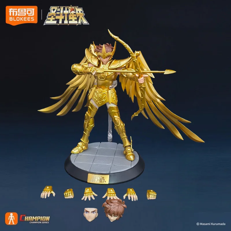 

Genuine Blokees Saint Seiya Beyond Edition Sagittarius Aiolos Assembled Toy Handmade Collection Doll Desktop Decoration Gift