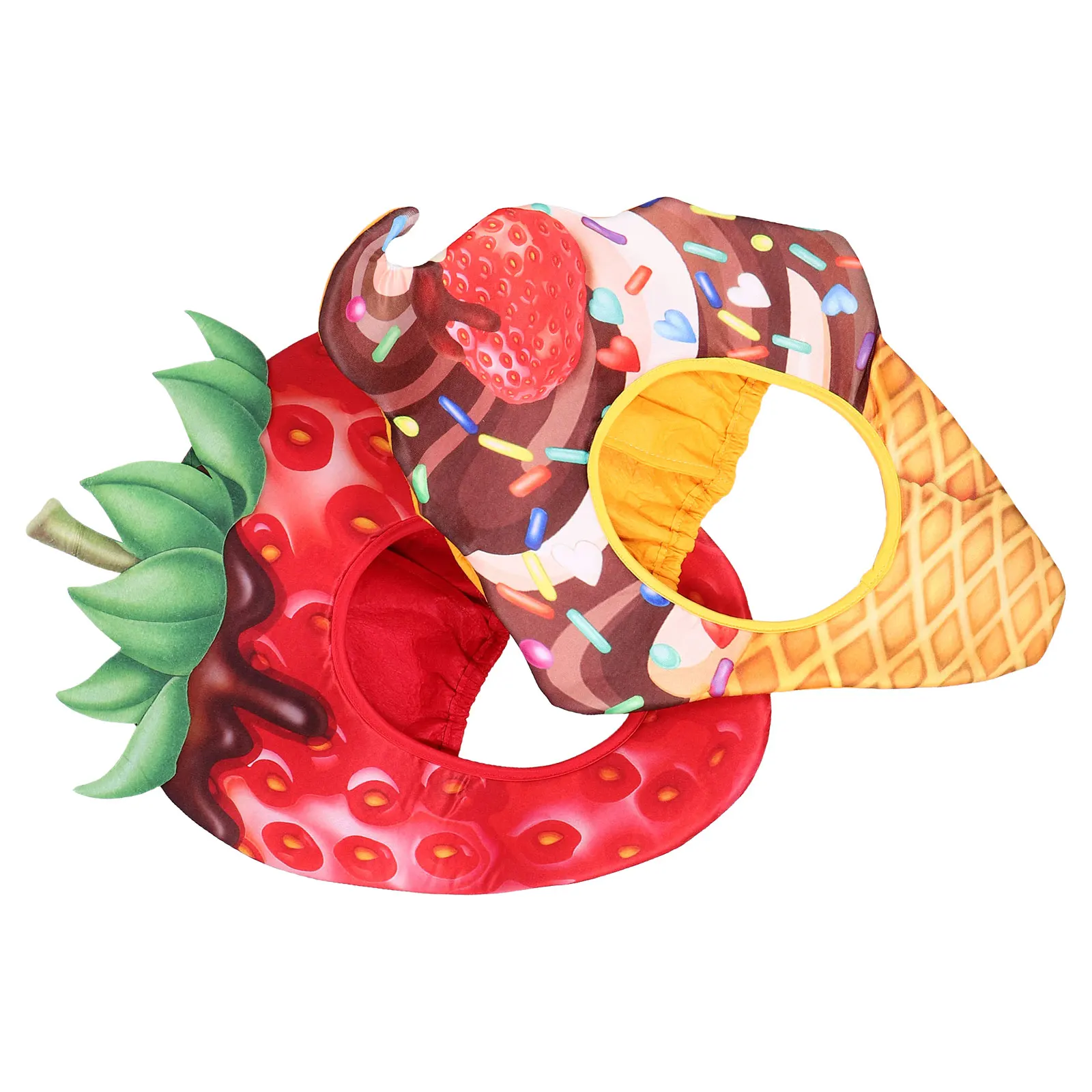

2 Pcs The Photo Funny Fruit Hat Toddler Non-woven Fabric Cosplay Halloween Party Costume
