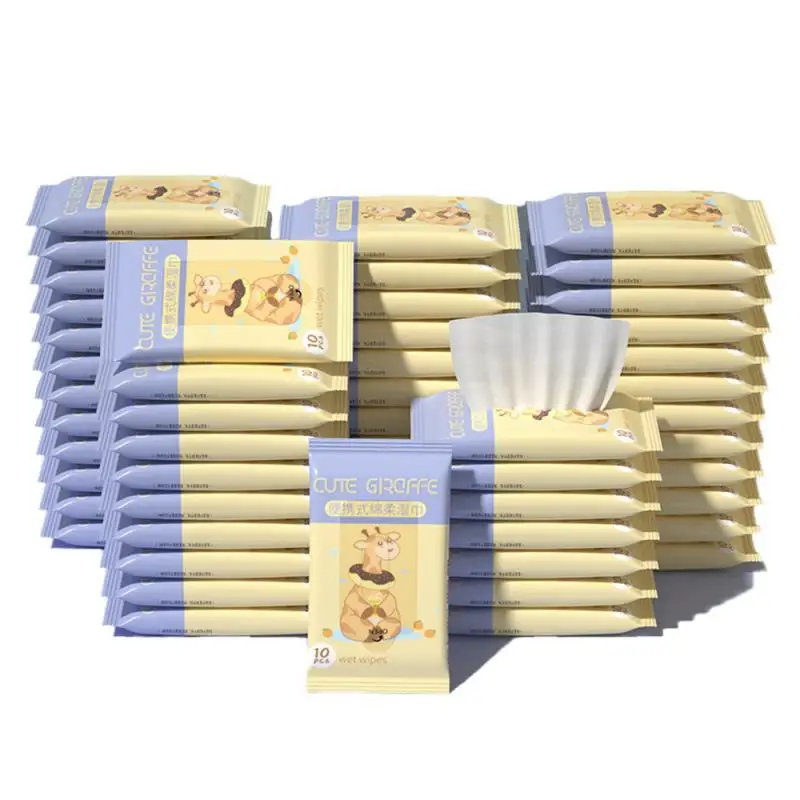 Lingettes Spéciales pour les Mains et la Bouche pour Bébé, Doux et Respectueux de la Peau, pour Enfant, Paquet de 5/10