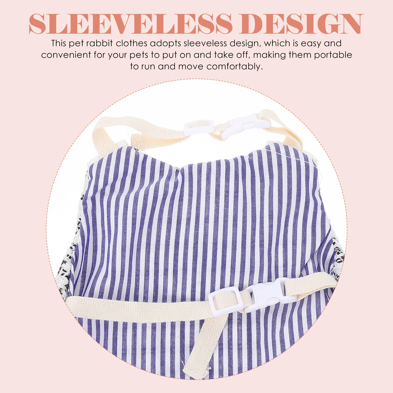 

1 set Decorative Bunny Harness Rabbit Dress Clothes Holiday Party Outdoor Pet Bunny Leash Cotton Vest Harness For Small Pets