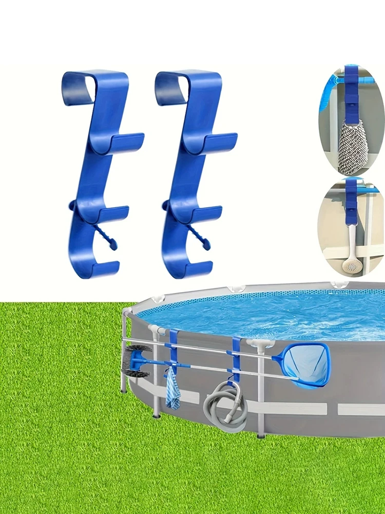 Pool-Laubkescher-Netzhalter mit Verstellbarem Teleskopstab für Aufstellpools, Whirlpools und Außenbereiche - Poolreinigungszubehör