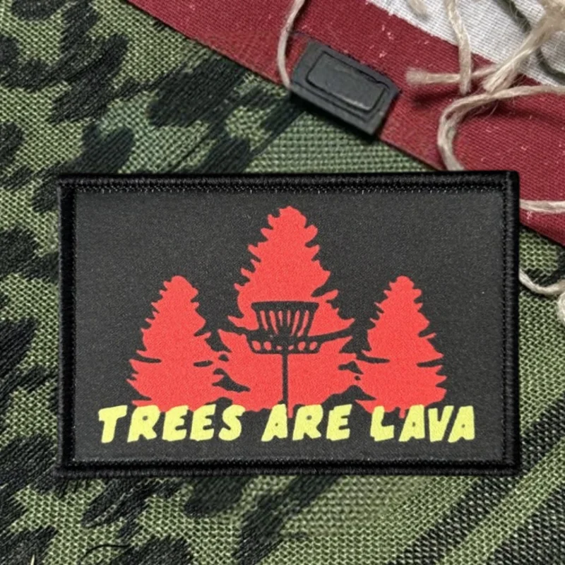 Parche táctico bordado Are Lava árboles – para molle y brazalete - imagen 3