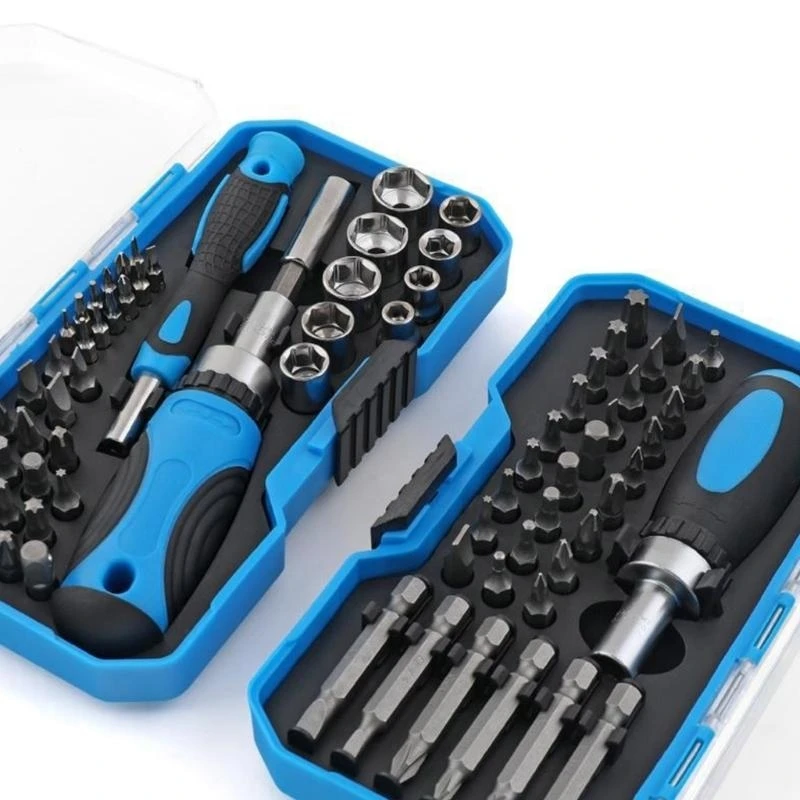 Y1AD 44pcs /34pcs Multi-bit Ratcheting Screwdriver Multitool Screwdriver Tool Set with Box Chrome Alloy Steel Tool Set