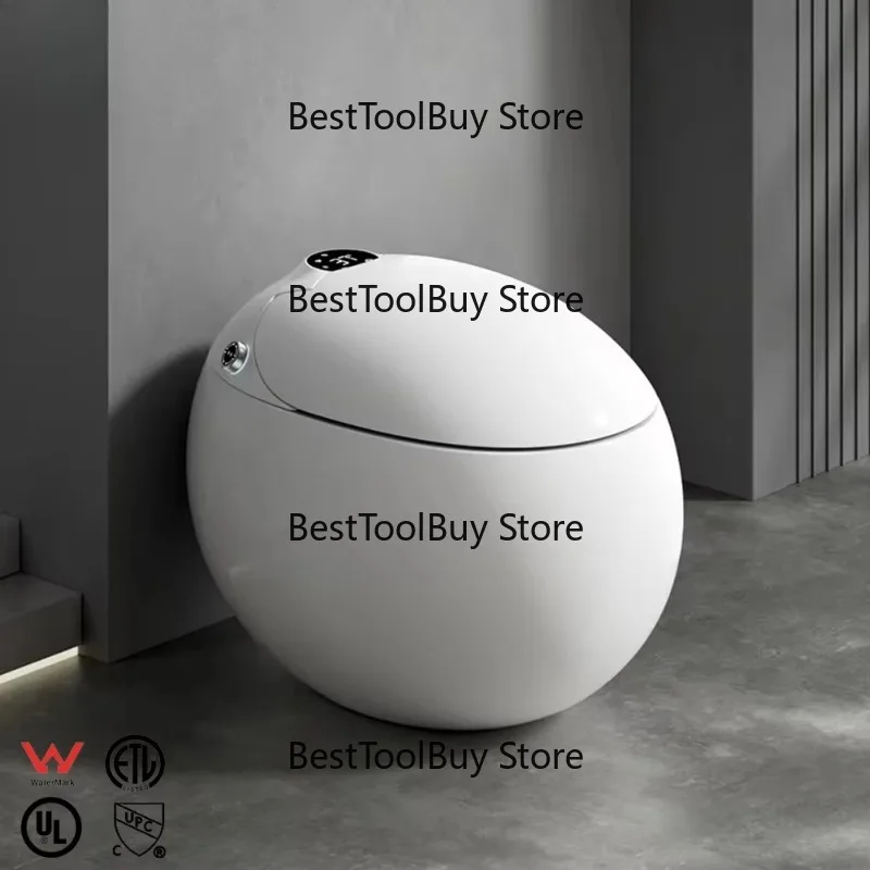 

Modern Bathroom Touchless Ceramic Wc Floor Mounted Elongated Bowl Egg Shape Intelligent Toilet With Remote Control
