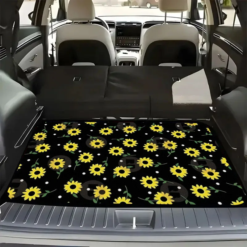 1 High-quality Printed Car Trunk Mat With An Exquisite And Unique Design. This Cargo Mat Is Machine Washable And Provides Excell