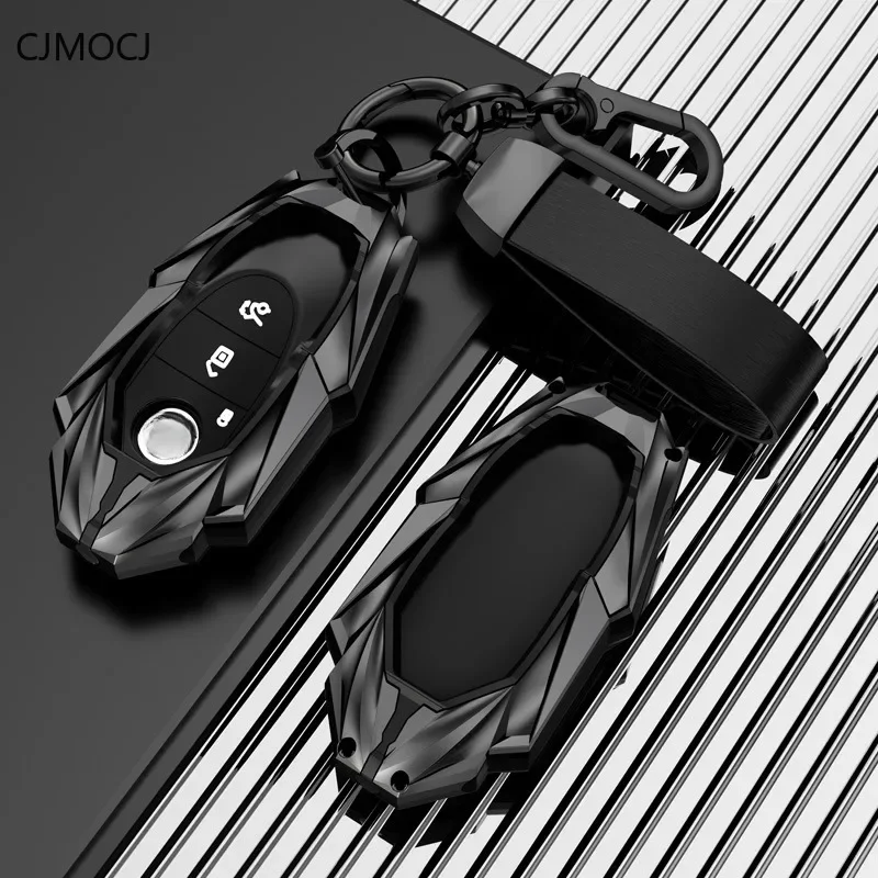 

Zinc Alloy Car Key Case Cover Holder Key Shell Buckle for Mercedes-Benz - GLA200/GLC/C260L/GLE350/E300/C200/E260