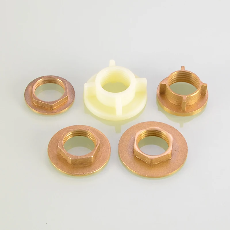 1Pcs Brass/Plastic Flanged Backnuts & Washer 1/2\