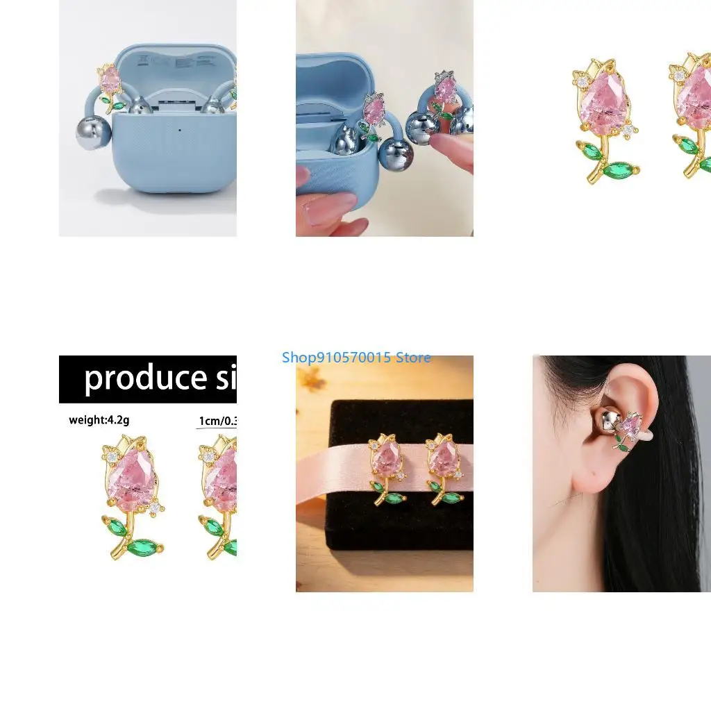 B95C Luxury Metal Earbuds Ornaments For Freeclip 2 Ear Clips Changeable for Different Outfits And Occasions