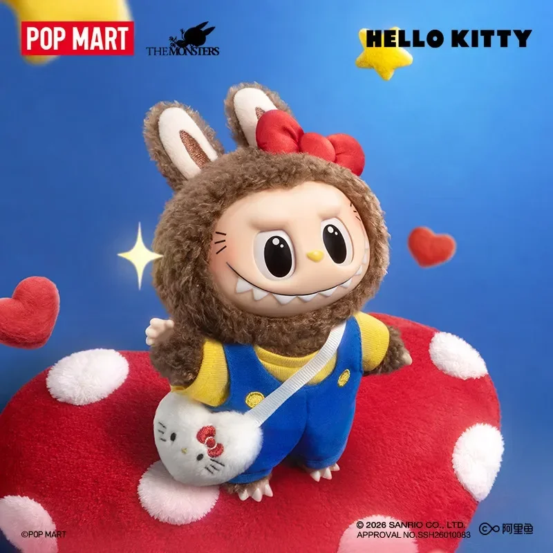 

POP MART LABUBU THE MONSTERS SANRIO CHARACTERS Серия виниловых плюшевых игрушек в закрытых коробках, коллекционные фигурки, сюрприз-бокс