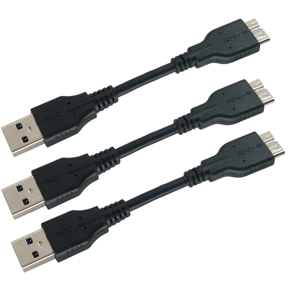 0.1m USB3.0 Micro-B data cable ultra short mobile hard drive USBA male to Micro-B male conversion head