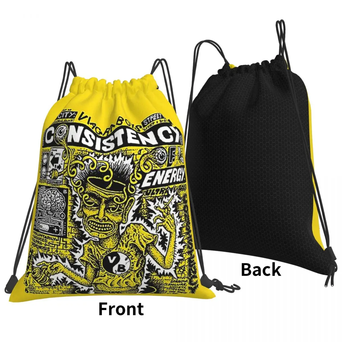 Viagra Boys Consistancy Of Energy Backpacks Multi-function Drawstring Bundle Pocket Sports Bag Book Bags For Man Woman School