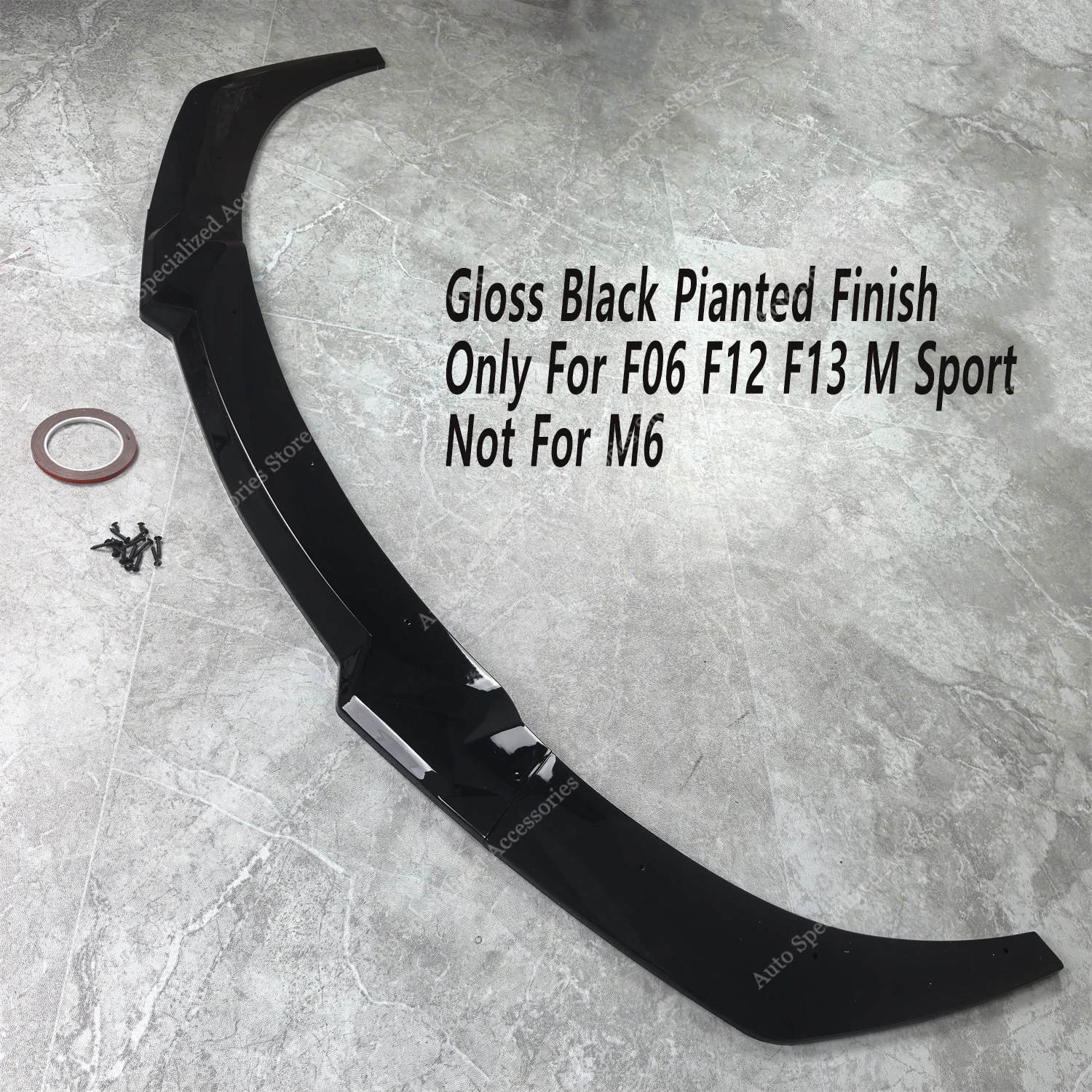 For BMW F06 F12 F13 CS Style Front Bumper Lip Spoiler Splitter Diffuser 640i 650i 640d M Sport 2012-2018 ABS Car Bodykits Tuning