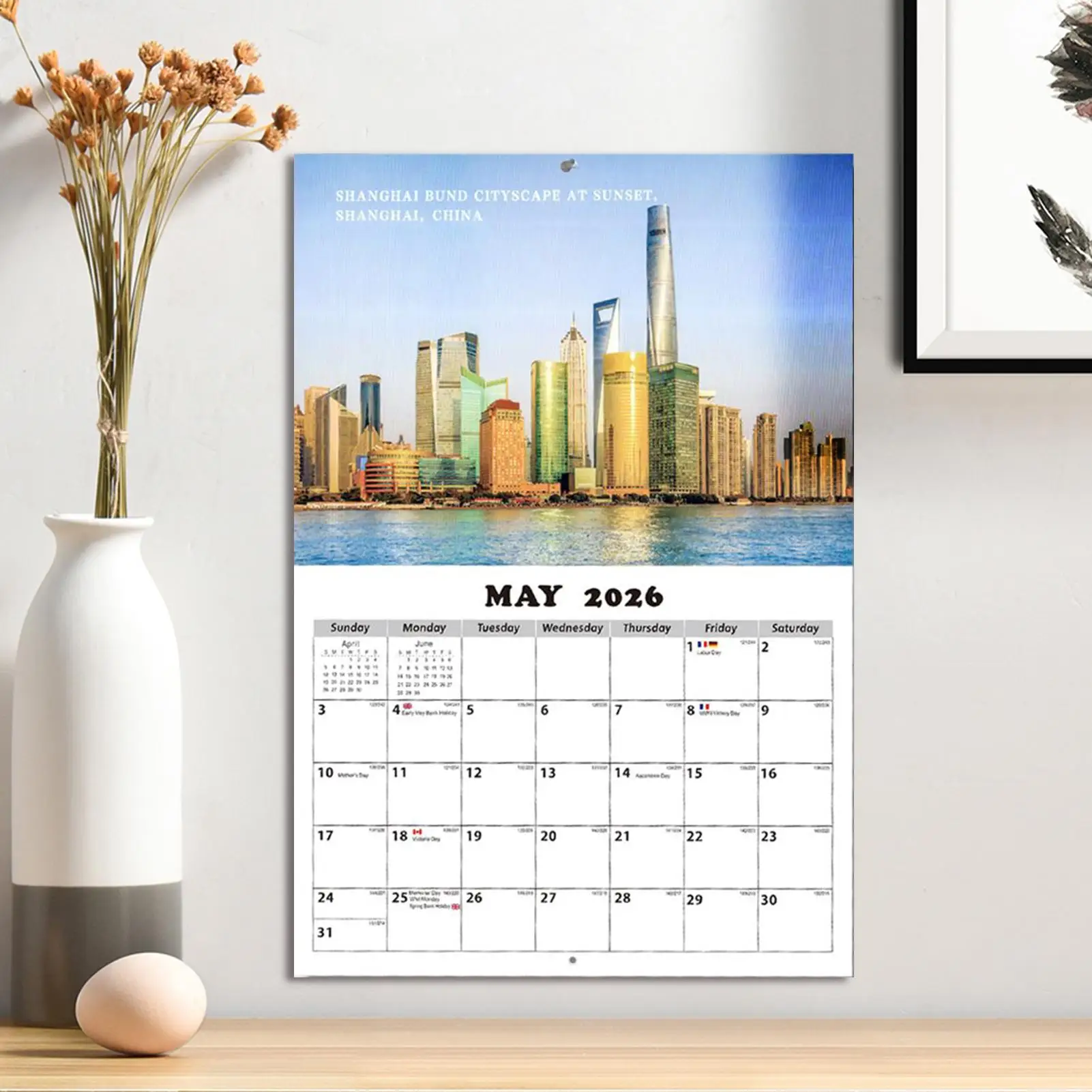 2026 World Scenery Calendar Monthly Landscape Calendar 12 Months Different Regions Wall Calendar Planning Home Office Decoration