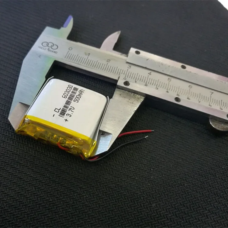 603030 polymer lithium battery, 3.7V500mAh radio telephone, MP3MP4 electronic dog, plug-in sound box Rechargeable Li-ion Cell