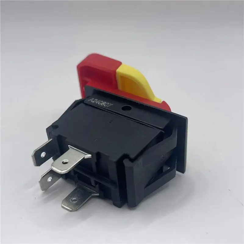 DT39 2X 125/250V 4 Pins Electromagnetic Push Button On Off Key Switches Single Throw Bipolar HY18, Red+Yellow