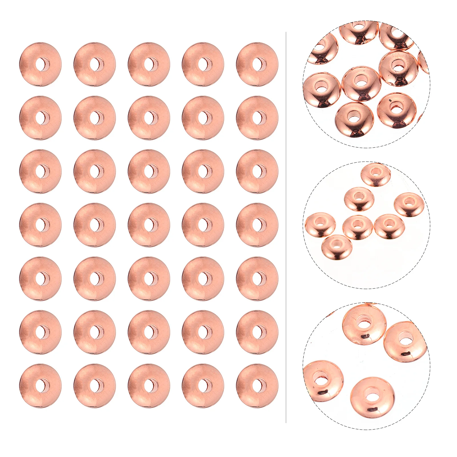 1000Pcs Round Spacer Beads Durable DIY Loose Beads Lightweight for Necklace Bracelet Jewelry Crafts DIY Jewelry Accessories