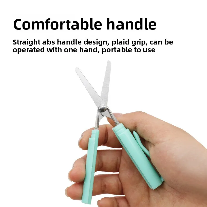 Mini Portable Pen Scissors Creative Stationery, Student Art Scissors, Pen Cap Handmade Paper Cutting Small Scissors