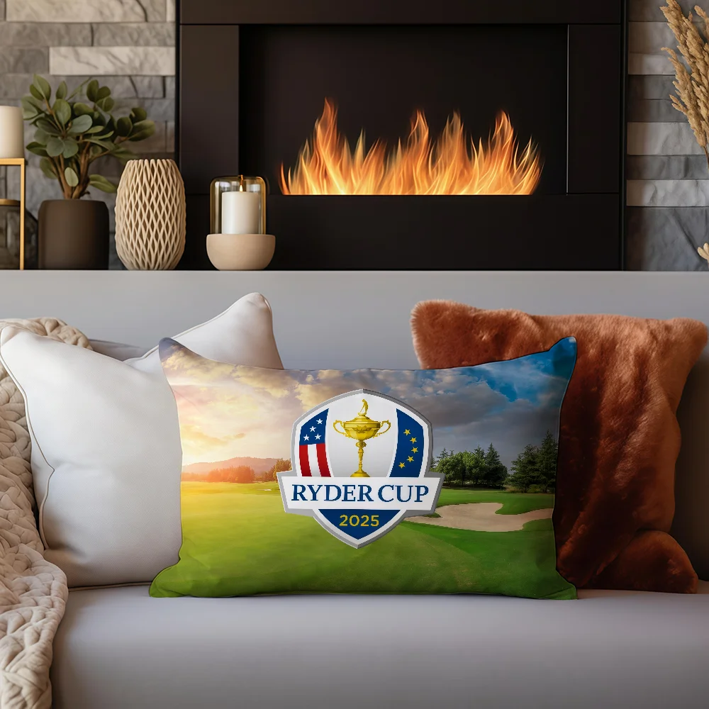 R-RyderS Cup 2025 F-Friday Ticket cushion cover Sofa living Room Office Rectangle Pillow Home Coffee Shop Bedding Hit product
