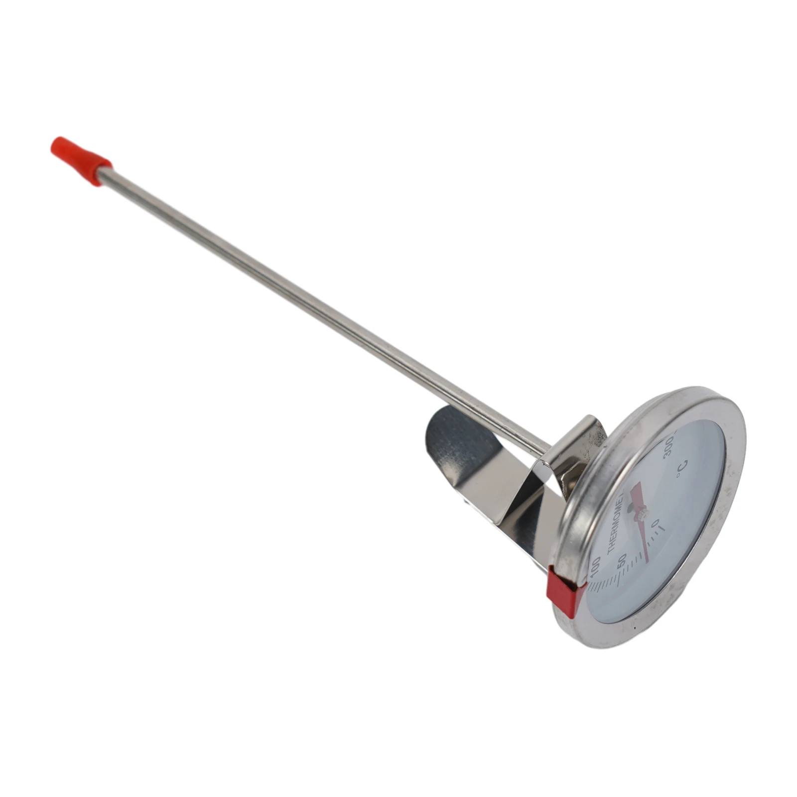 Stainless Steel Deep Fryer Oil Temperature Gauge  Reliable Food Thermometer for Meat and Oil  Convenient Dial for Easy Reading