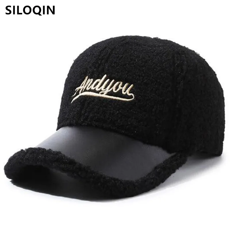 Free shipping Winter Women's Hats Warm Lambhair Baseball Caps Personality Fashion Embroidery Party Hat Golf Cap Cute Hip-hop Hat