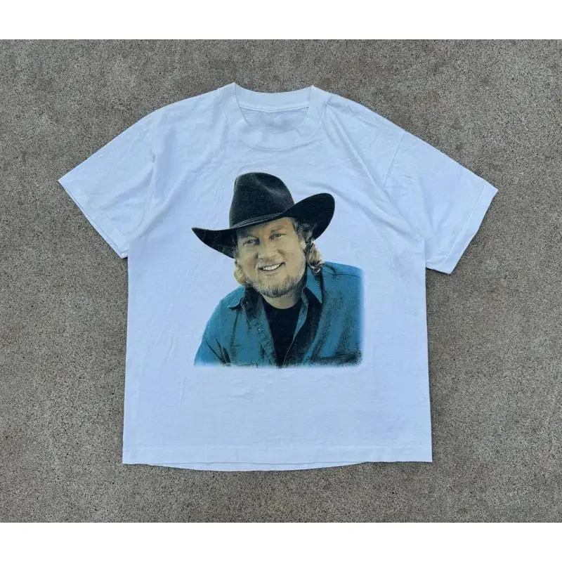 Vtg John Anderson Music Star Heavy Cotton White Full Size T Shirt JU178