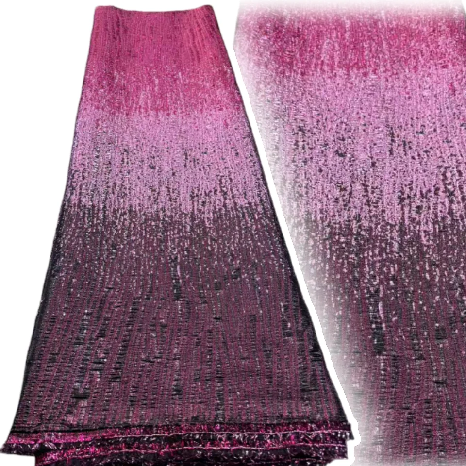 

Party African Damask Lace 2025 High Quality French Brocade Lace Fabric Nigerian Jacquard For Women Party Material Dress TP1714