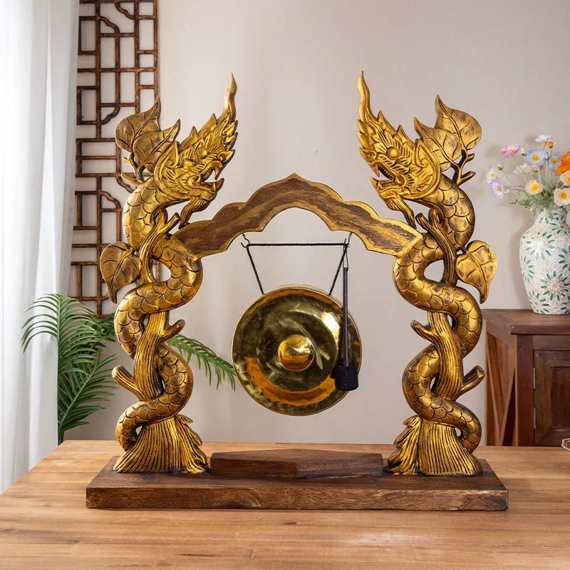 Cast copper dragon sculpture, bronze brass pure copper metal dragon sculpture, large handicraft ornament, zodiac dragon
