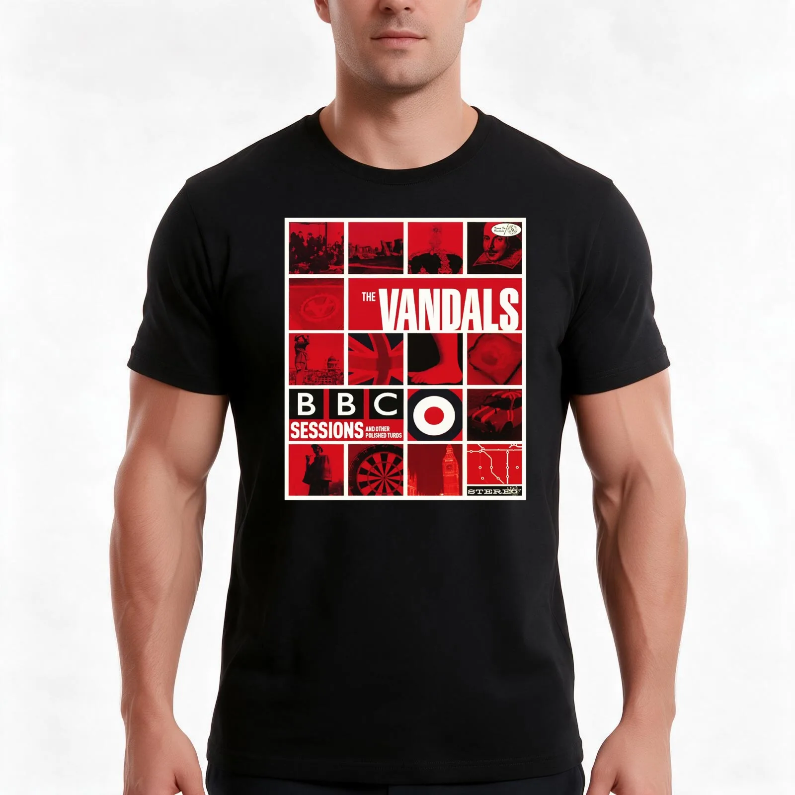 vandals bbc sessions T-Shirt, Summer Casual Cotton Tee, Oversized Streetwear Tops, Vintage Graphic Print, Loose Fit Short Sleeve