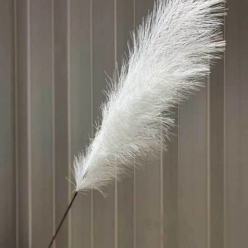 100 Stück 1M Simulations-Schilfrohrfeder Pampasgras Künstliche Blumen Hochzeit Weihnachten Schilfrohr Feuerwerk Ringelblume Dekorative Floristik – Detail 6