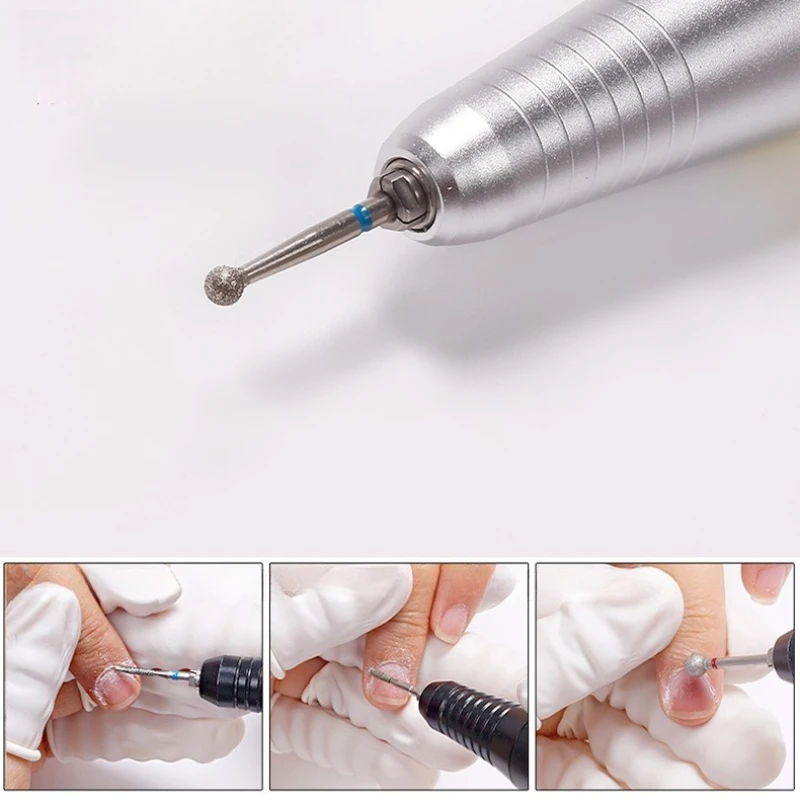 1/6/7 قطعة الماس مسمار لقمة ثقب بشرة نظيفة للجلد الميت مسمار بت المهنية الكهربائية الروتاري لدغ إهاب أداة الملحقات
