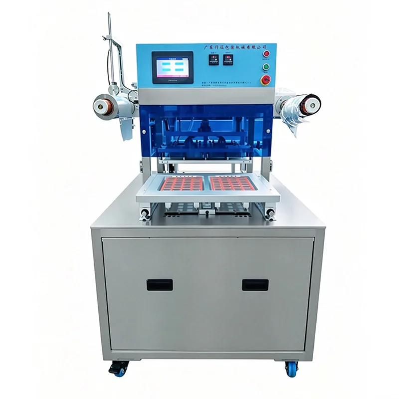 Pet Food Multi-grid Box Sealer,  Strip Jerky Snack PET Blister Fresh Keeping Tray Sealing Machine