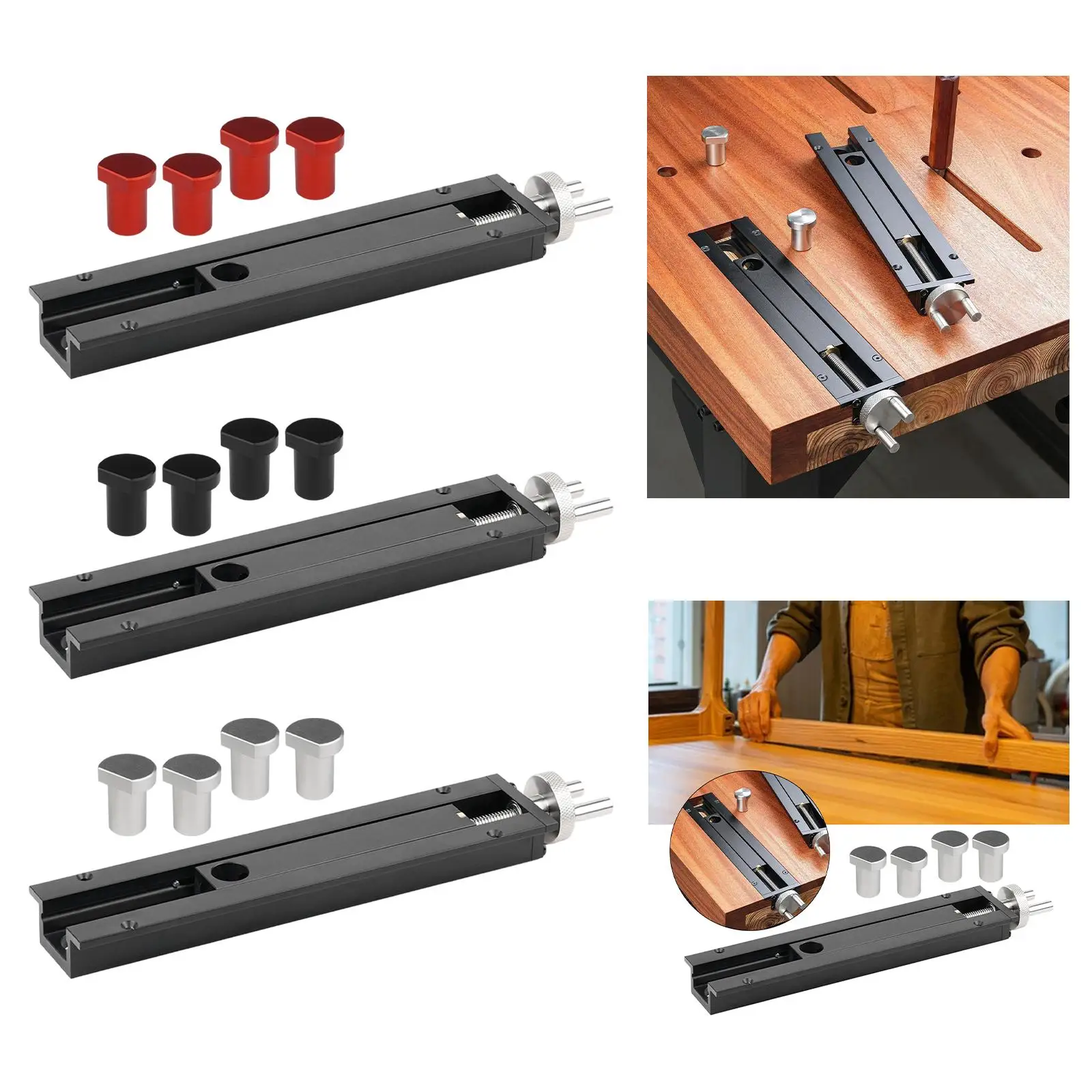 Bench Tail Vise Replacement Professional Aluminum Alloy Multi Functional Industrial Use Garage Desktop Table Vise Carpenter Tool