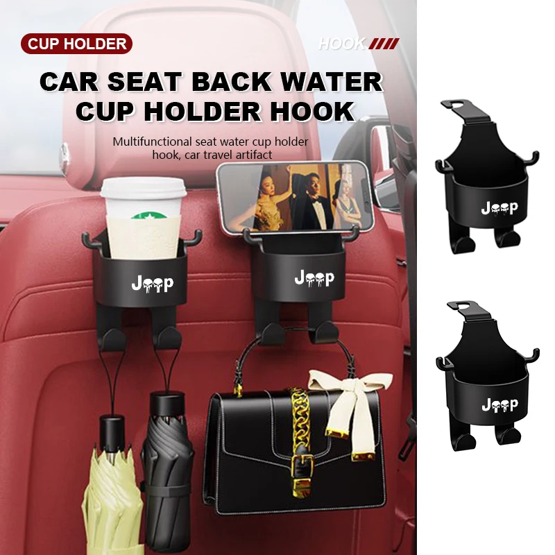 Car Back Seat Cup Hanging Mount Drink Water Bottle Holder For Jeep Renegade Compass Cherokee Wrangler Patriot Liberty