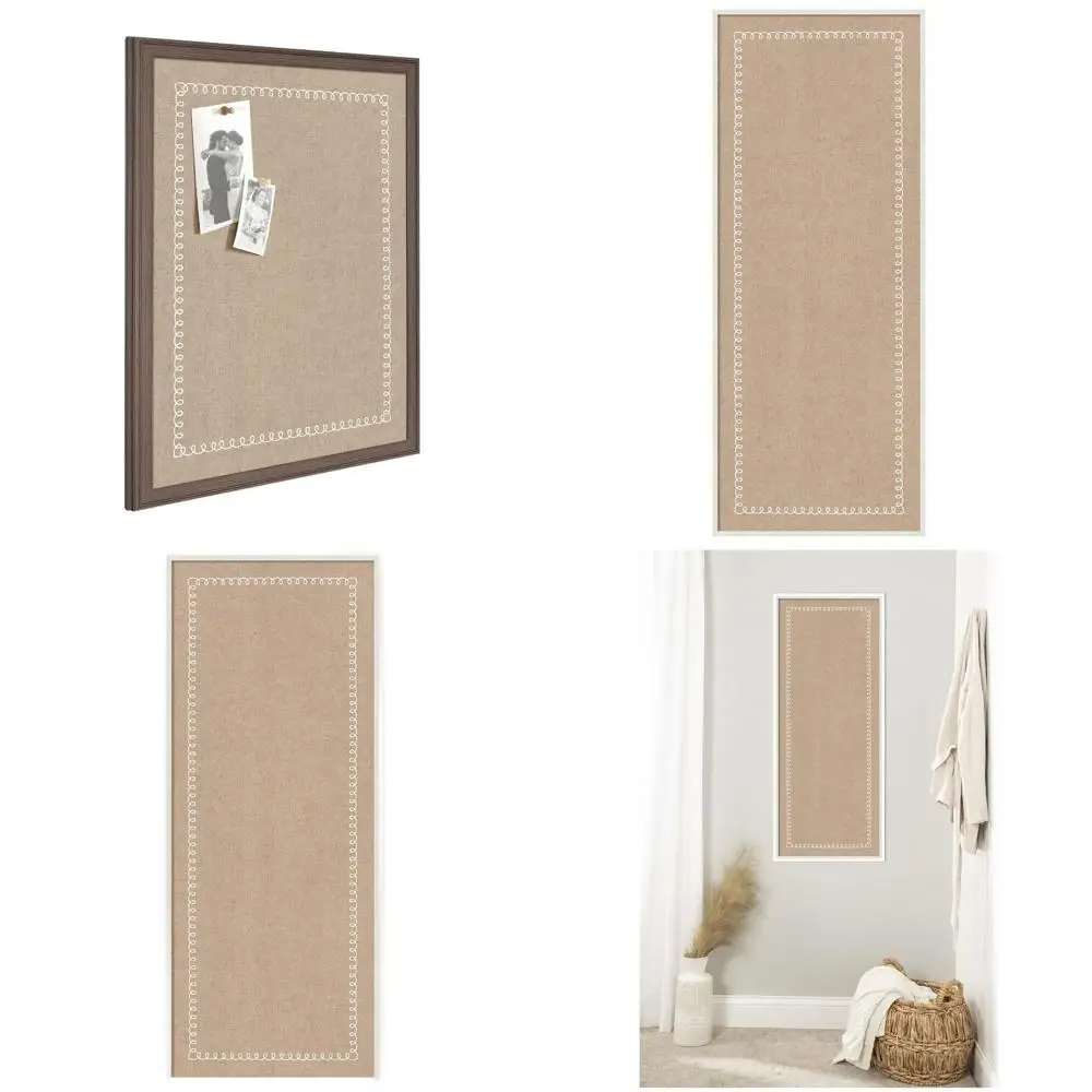 

Современная зубчатая льняная доска, 17x41, базовая доска в белой рамке для организации стен