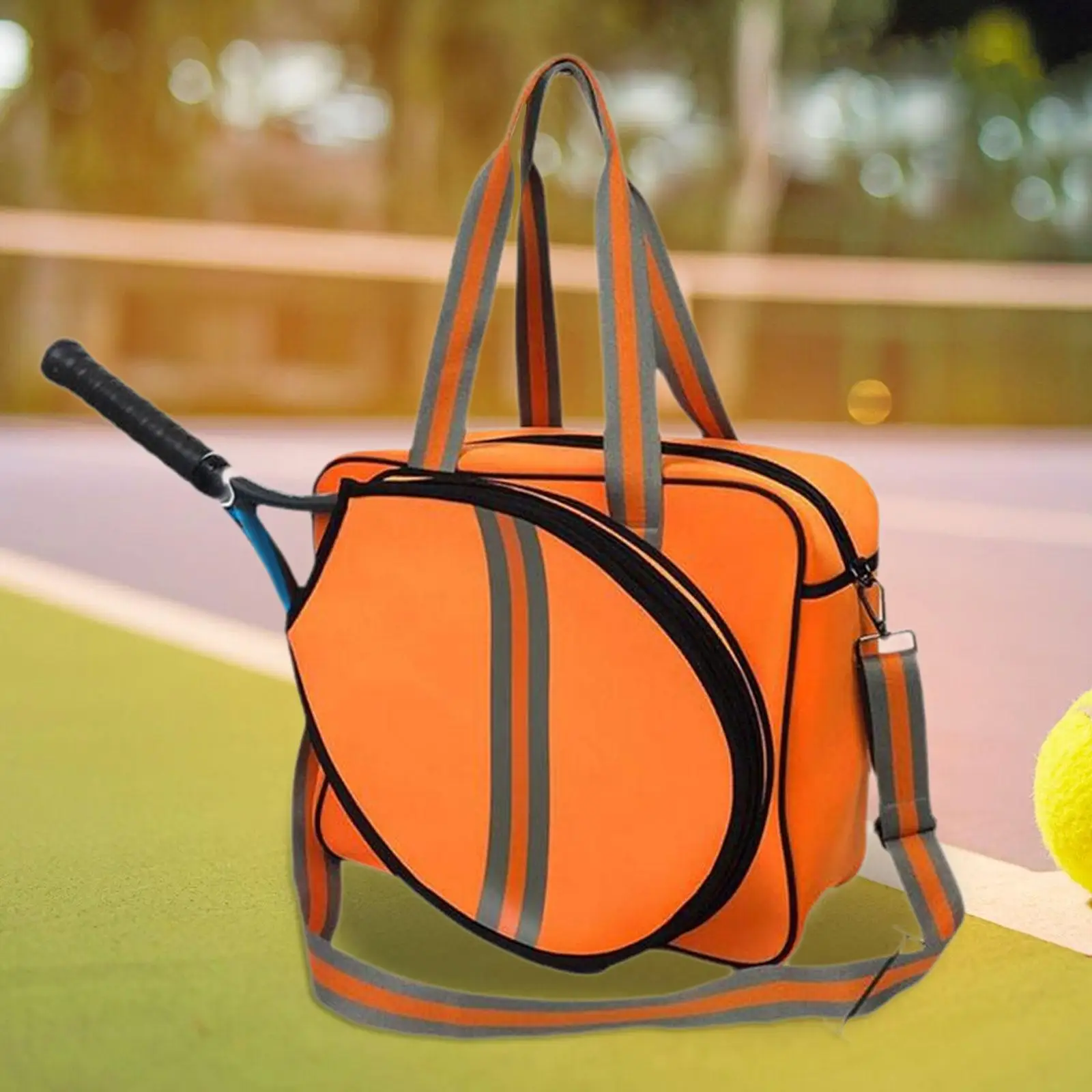 Tennis Draagtas Handtas Grote Capaciteit Draagtas Tennis Paddle Tas Badminton Schoudertas Voor Volwassenen Tennisracket