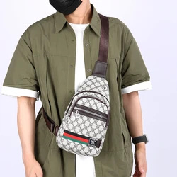 Men's Multifunction Messenger Bag Shoulder Cloth Chest Bags Crossbody Casual Handbag with Earphone Hole