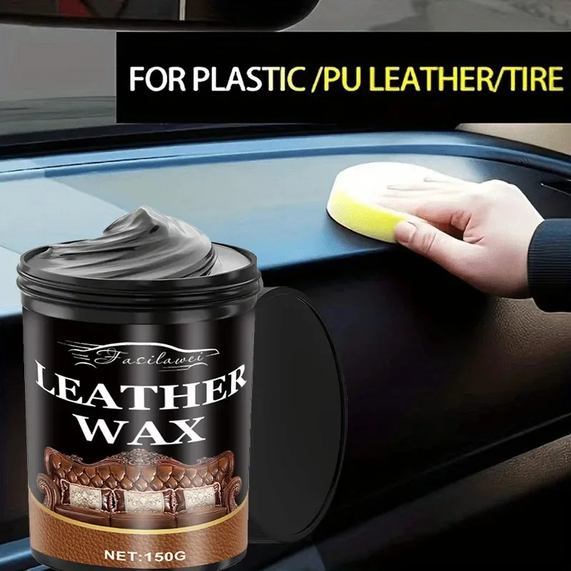 NEWCar Leather Component Repair Wax - a Product for Restoring The Shine of Black Interior Decorations And Dashboards - Prevents