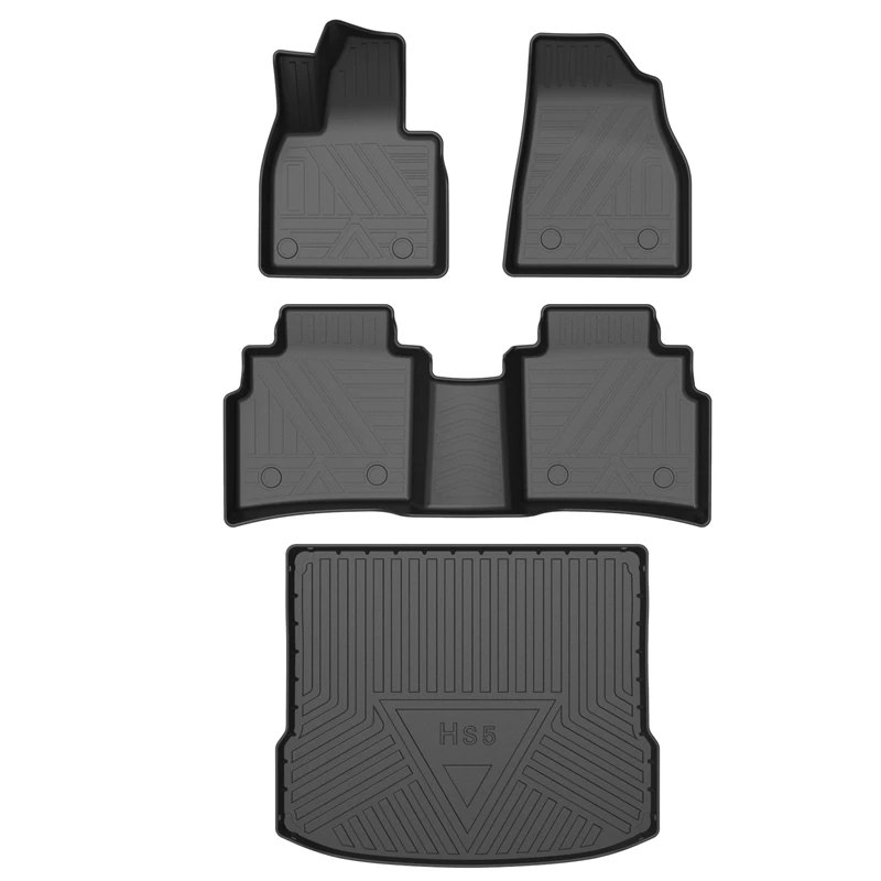 Use for HONGQI HS5 car carpet custom car floor mats HS5 Full Set Trim to Fit For HOGNQI HS5 waterproof floor mats HS5 trunk mat