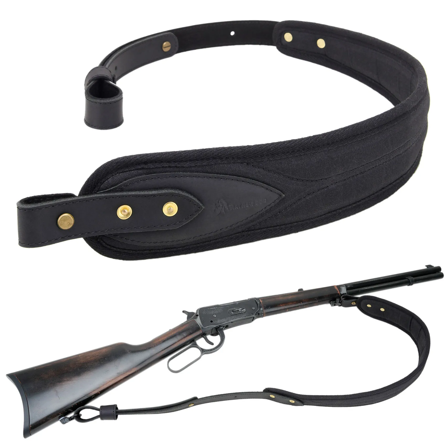 Hunting Gun Sling Soft Padded Leather Canvas Rifle Belt Adjustable Shotgun Shoulder Comfortable Gun Sling