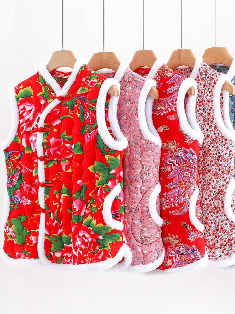 

Женский утепленный жилет на пуговицах с V-образным вырезом, с карманами, с цветочным принтом, большие размеры, для осени и зимы