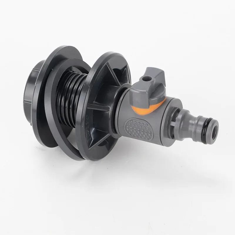 PVC/IBC Water Barrel Adapter, Durable Water Tank Adapter with Valve, Quick Installation Rainwater Collection Connector Kit
