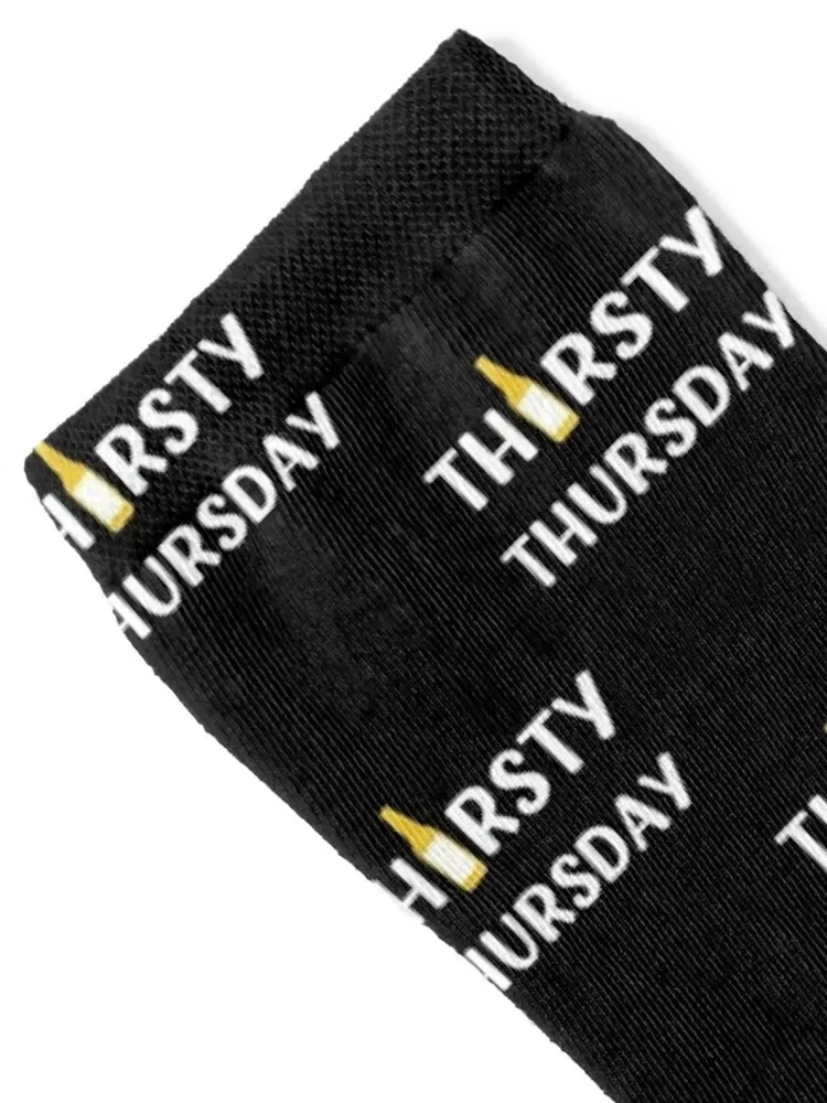 Thirsty Thursday Funny Drinking Design Socks hiphop Hiking boots gifts football Boy Socks Women's