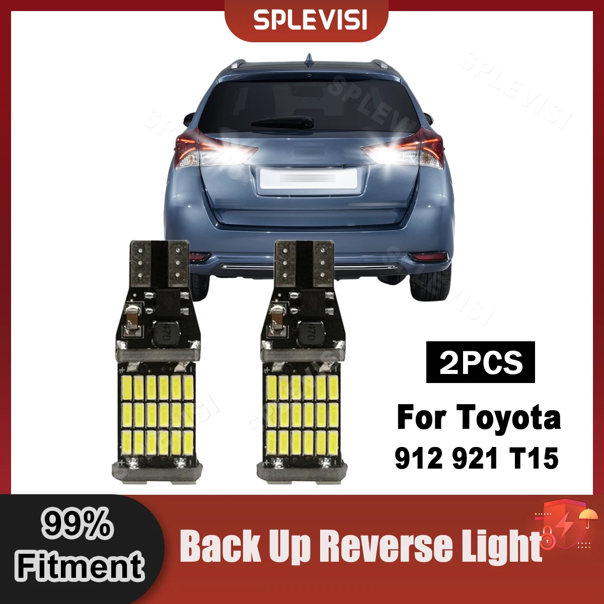 

2X LED White Reverse Light Accessories 6000K HID White Replace Halogen Bulb For Toyota Auris 2012-2016 2012 2013 2014 2015 2016