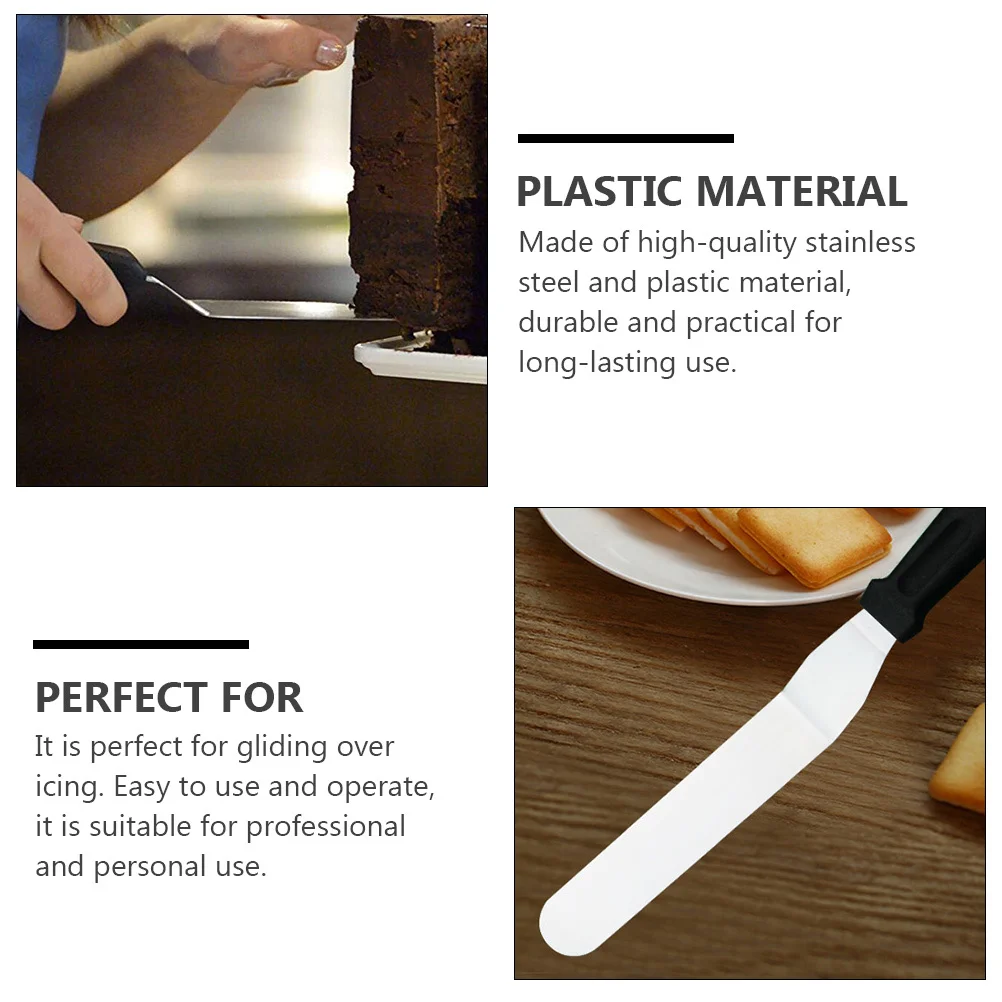 

4Pcs Offset Spatula Set Practical Hanging Hole Baking Gadget Icing Spatula Kitchen Accessories Baking Tool