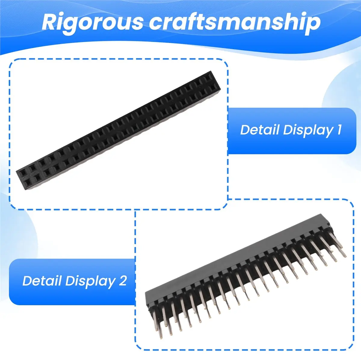 (DT37) 2 x 20(40 Pin) Stacking Header for Raspberry Pi A+/B+/Pi 2/Pi 3 Extra Tall Header (Pack of 4)