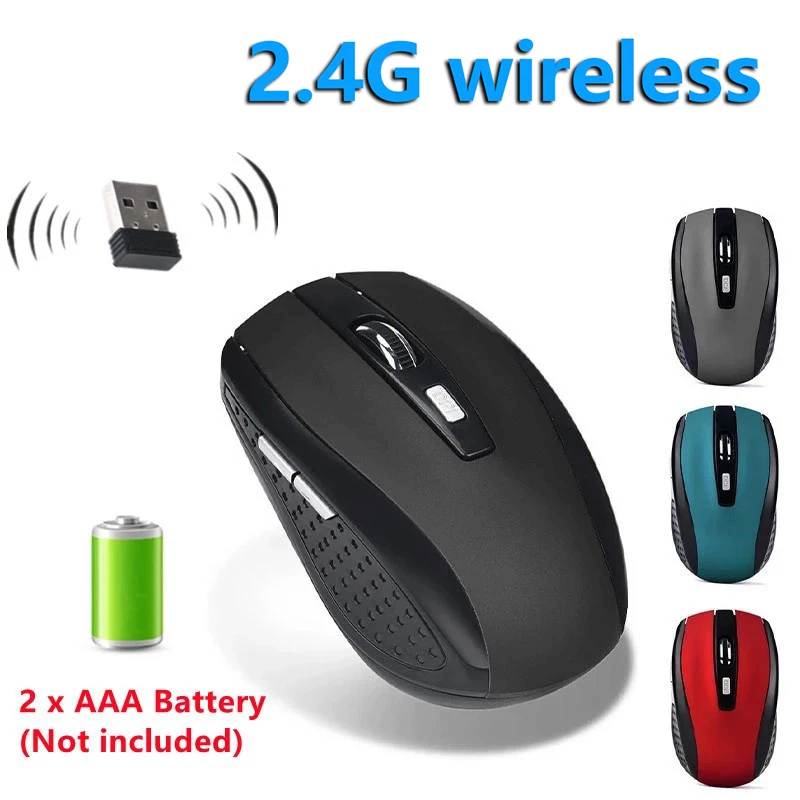 Wireless Mouse Silent Mouse 2.4GHz Portable Mobile Optical Office Mouse Adjustable 1600DPI Levels For Notebook PC Laptop Macbook
