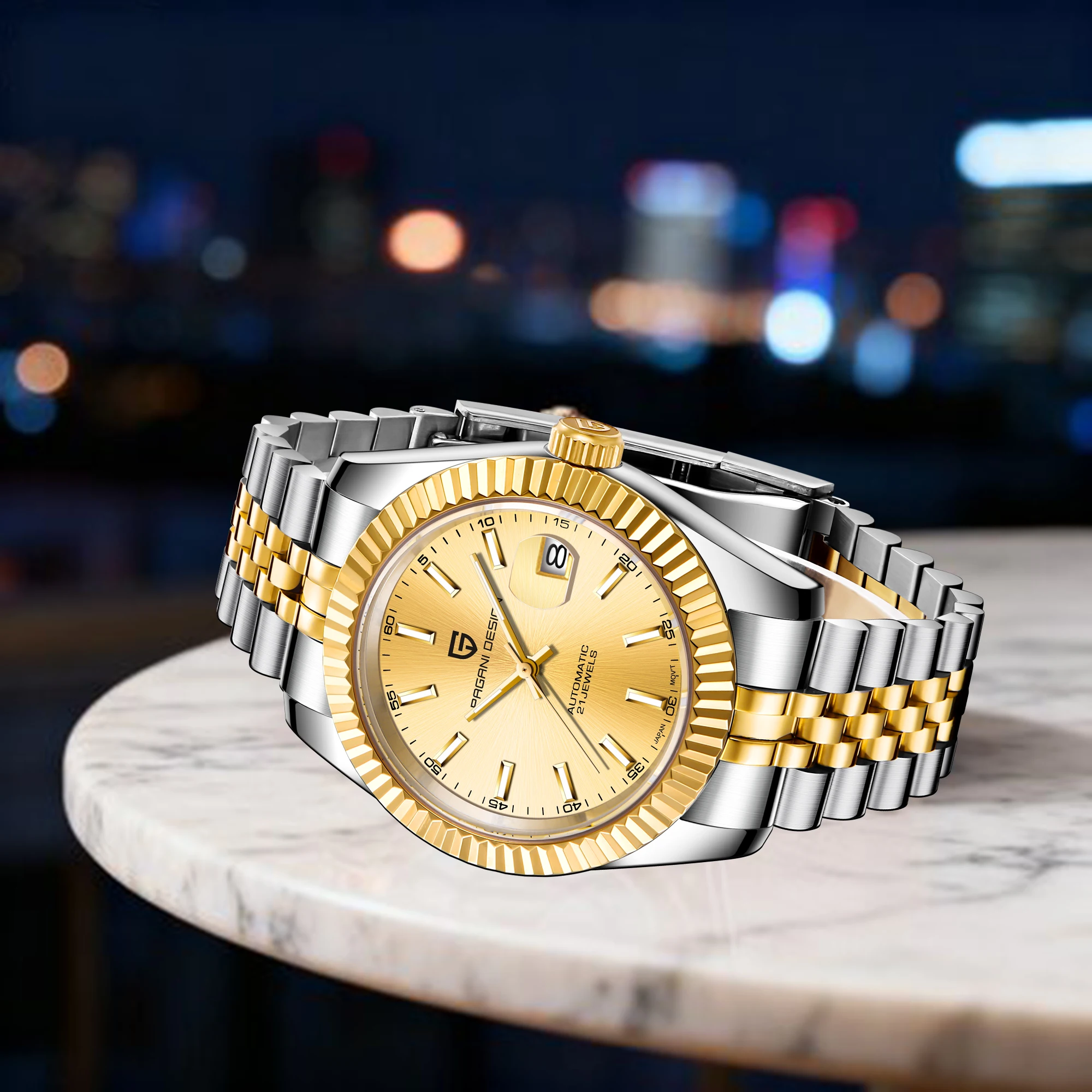 2025 جديد PAGANI تصميم الرجال ساعة ميكانيكية أوتوماتيكية كلاسيكية أنيقة فاخرة مضيئة الأيدي مقاوم للماء التقويم صندوق هدايا محدود