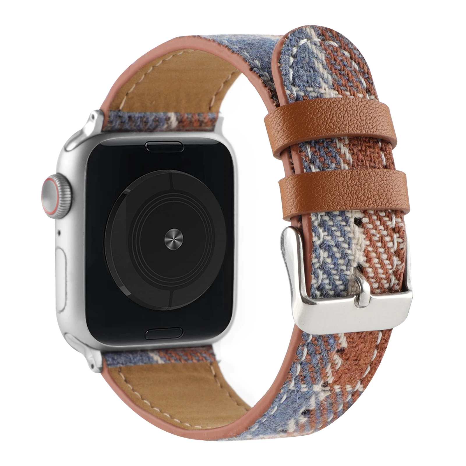 Leather strap for Apple Watch Band Plush lLttice Chain for Iwatch987654321SE Ultra38 40 41 42 44 45 49mm Women All-match Wrist